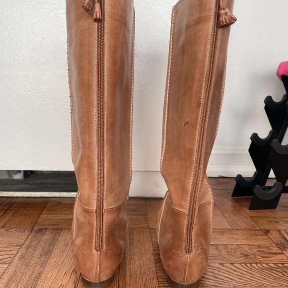 Chloé Leather Heloise Knee High Rear Zip Riding Boots 7.5 - Picture 5 of 10